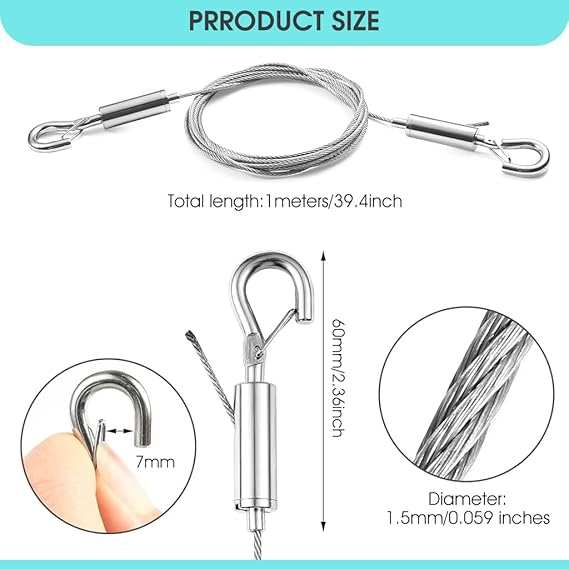 CLOTHS DRYING STAINLESS STEEL WIREROPE
